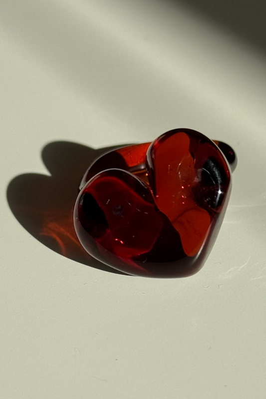Ring Heart Red