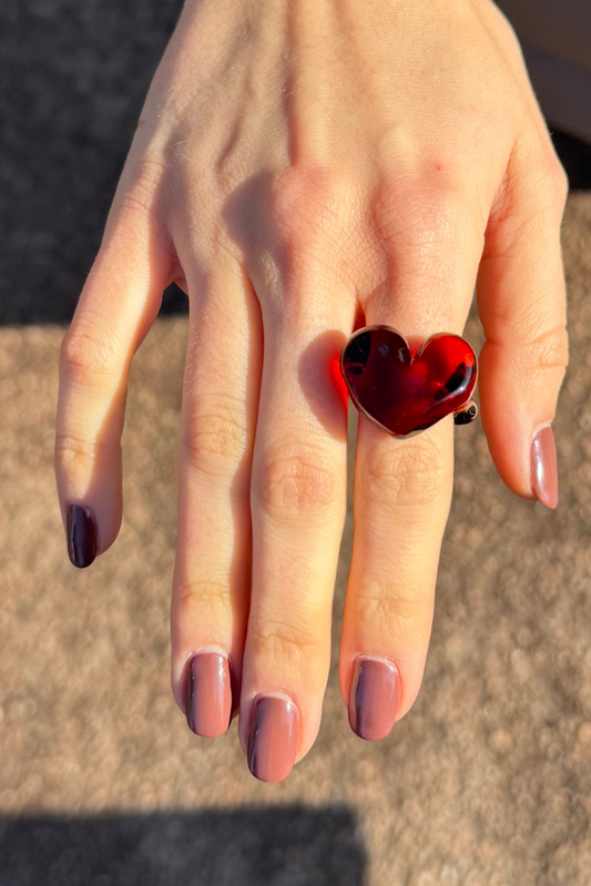 Ring Heart Red