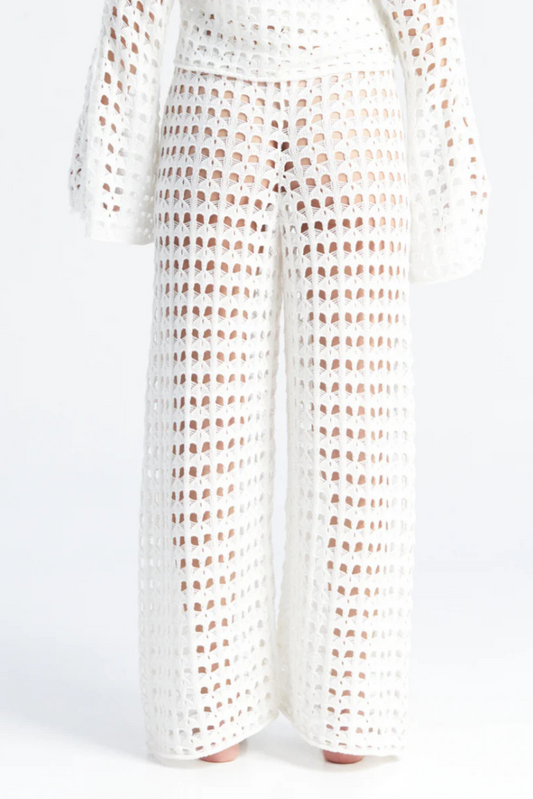 Siro Ivory Knitted Pants