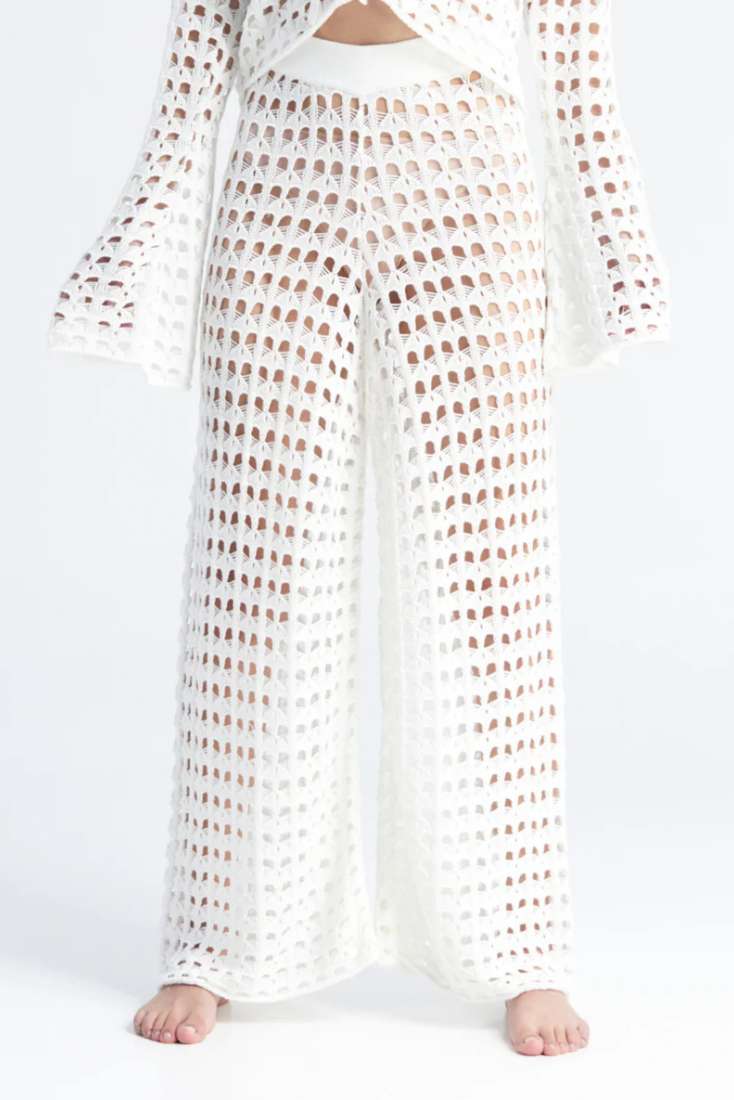 Siro Ivory Knitted Pants