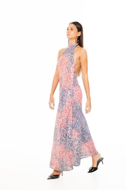 Red Roses' Sequins Dress