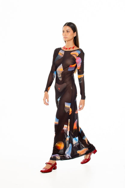 Sunsets' Mesh Long Dress
