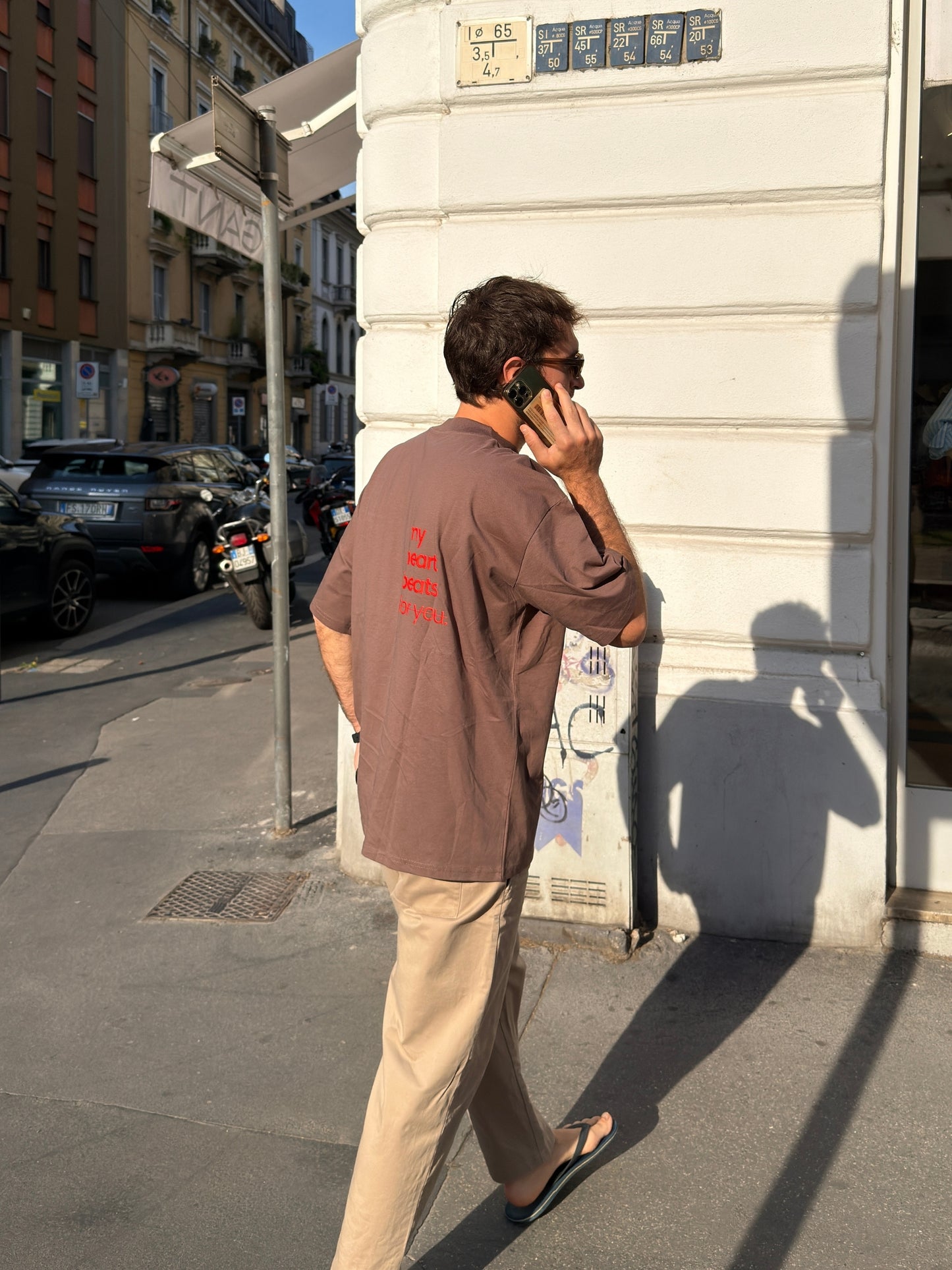 The Mocha Limited Edition CR T-shirt by Corazon Roto worn in the street