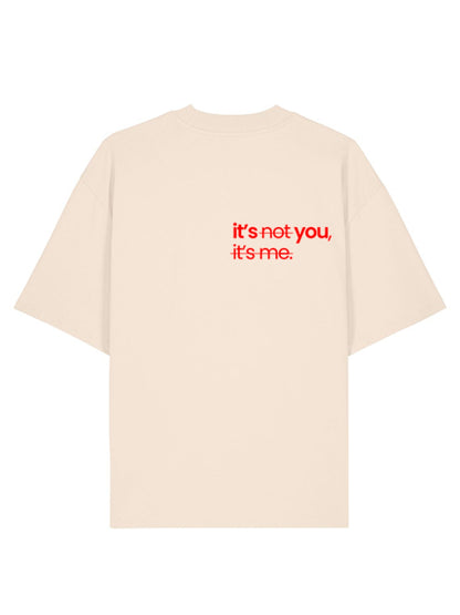 Back of the Limited Edition CR T-shirt by Corazon Roto in Cream with the red slogan print