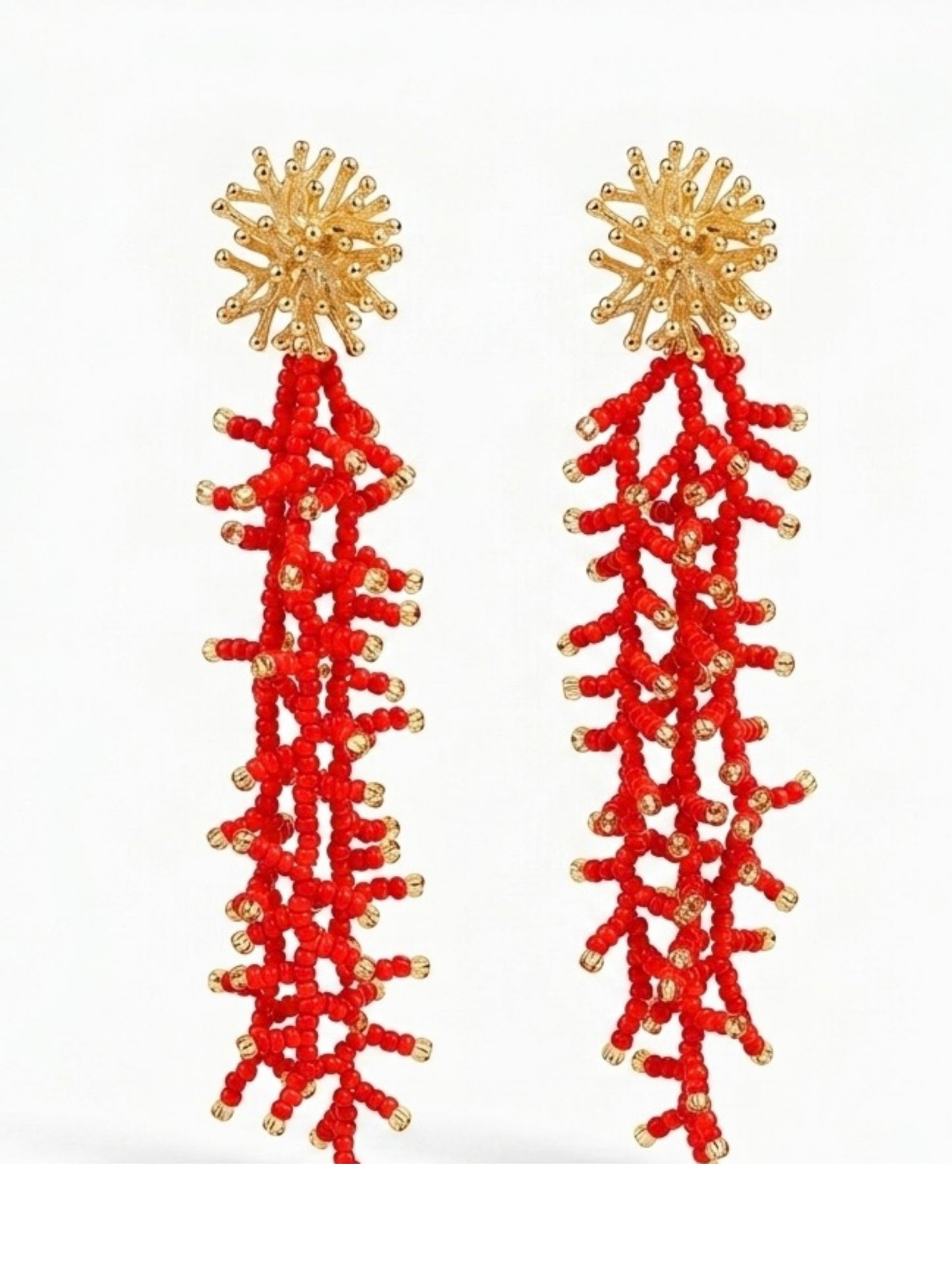 Tropical Coral Earrings