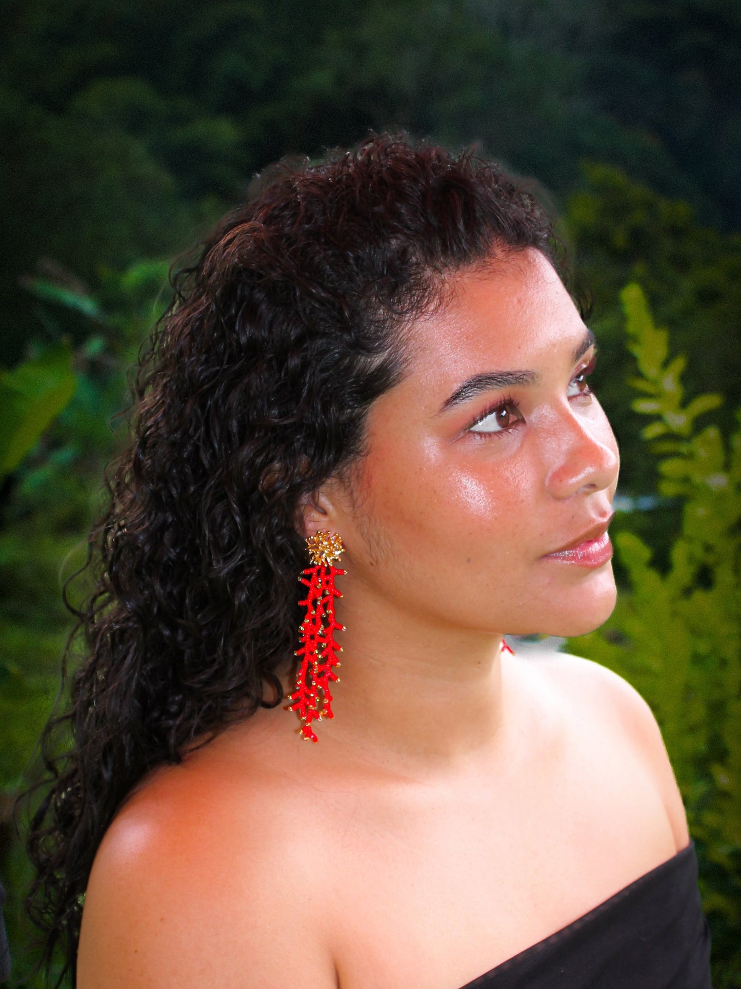 Tropical Coral Earrings
