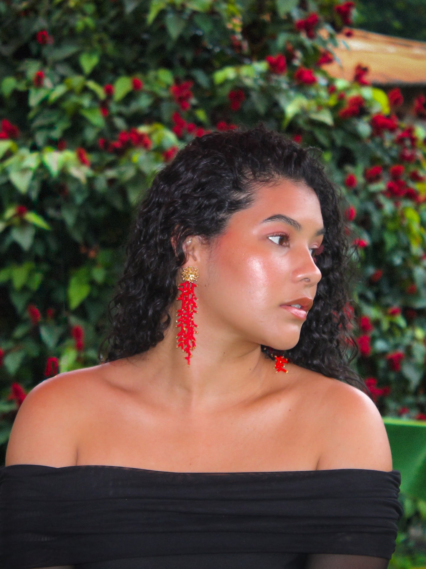 Tropical Coral Earrings