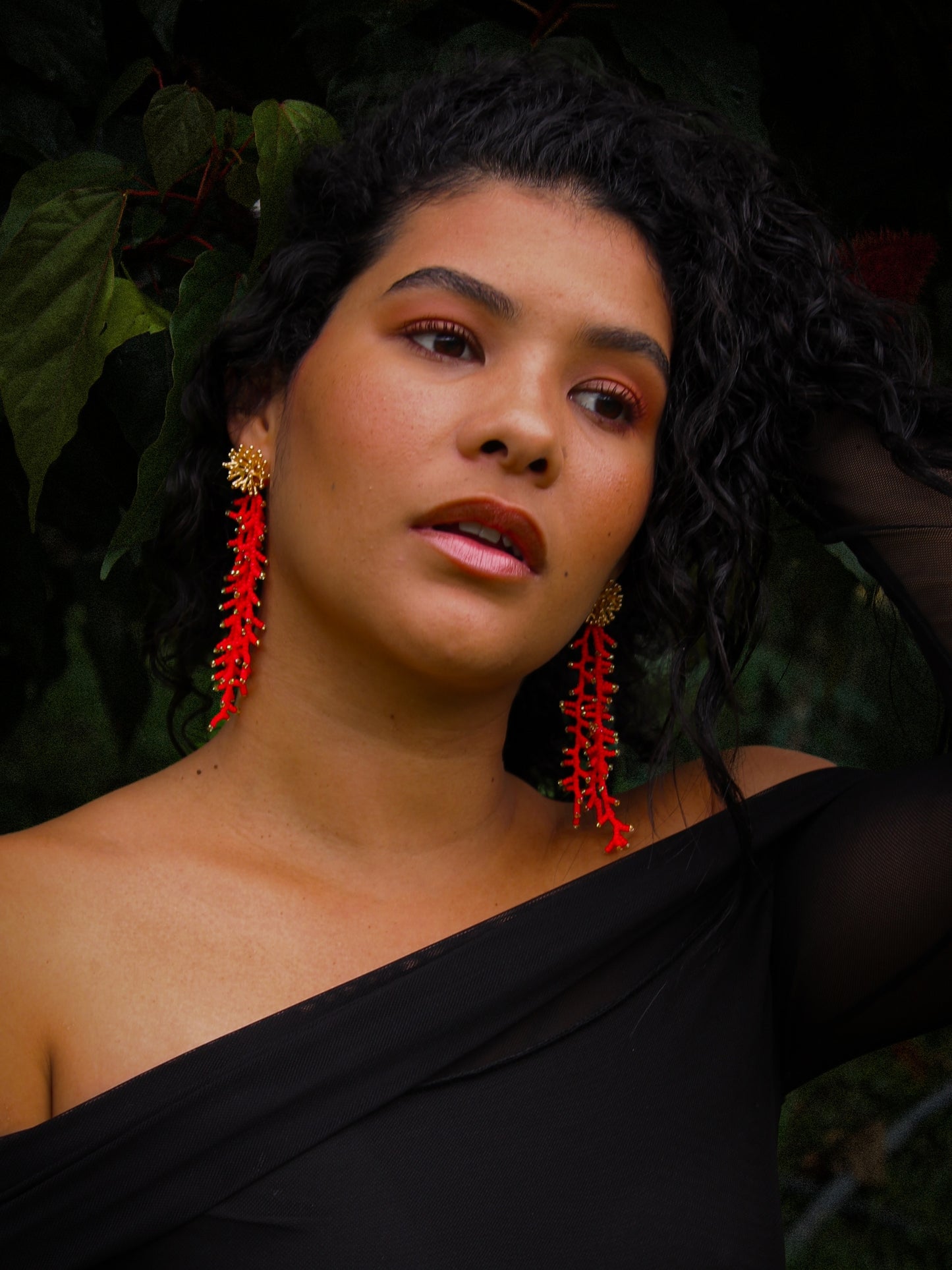 Tropical Coral Earrings
