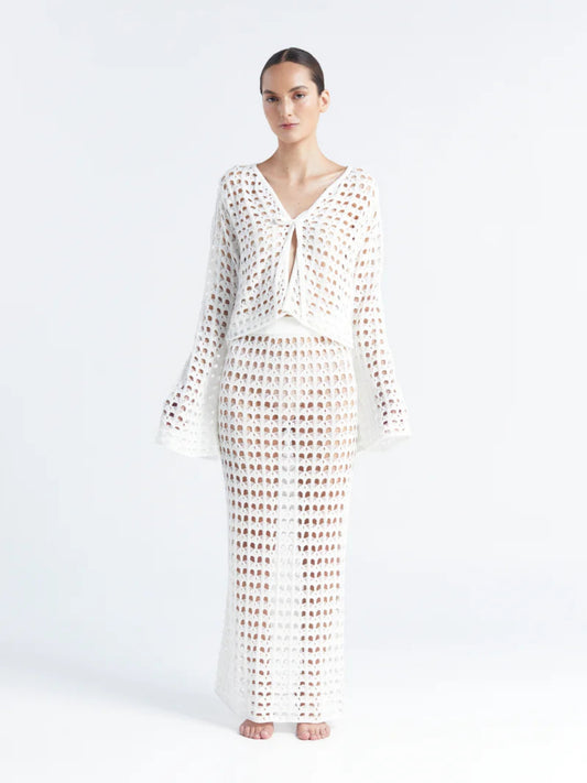 Siro Ivory Knitted Pants