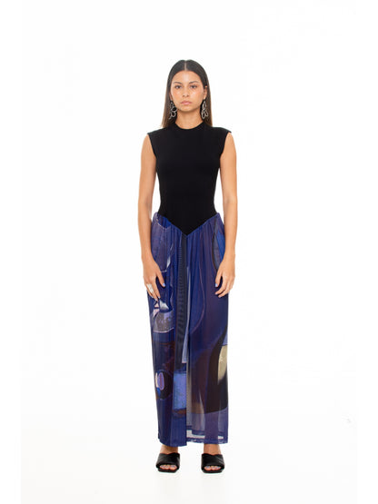 Studio front view of the Diving New Sundress by Macondia