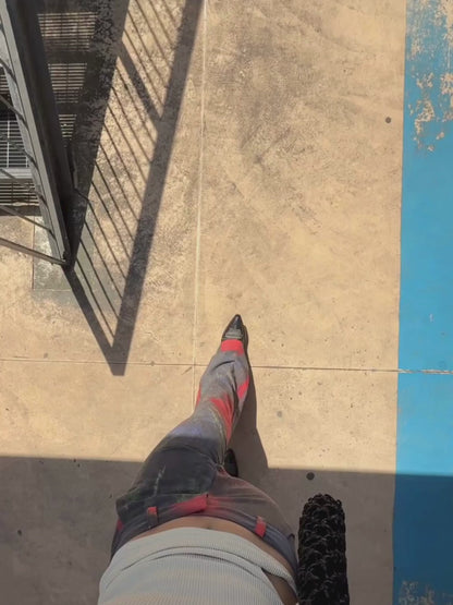 Red Roses' Straight-Leg Pants