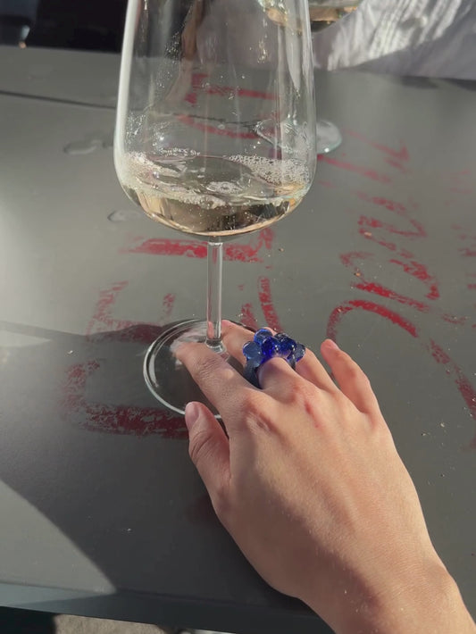 Bubbles Blue Ring
