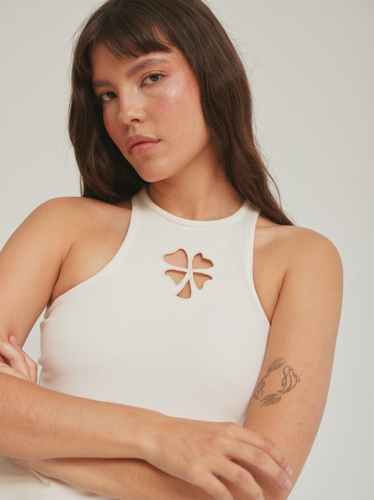 Ivory Clover Tank Top